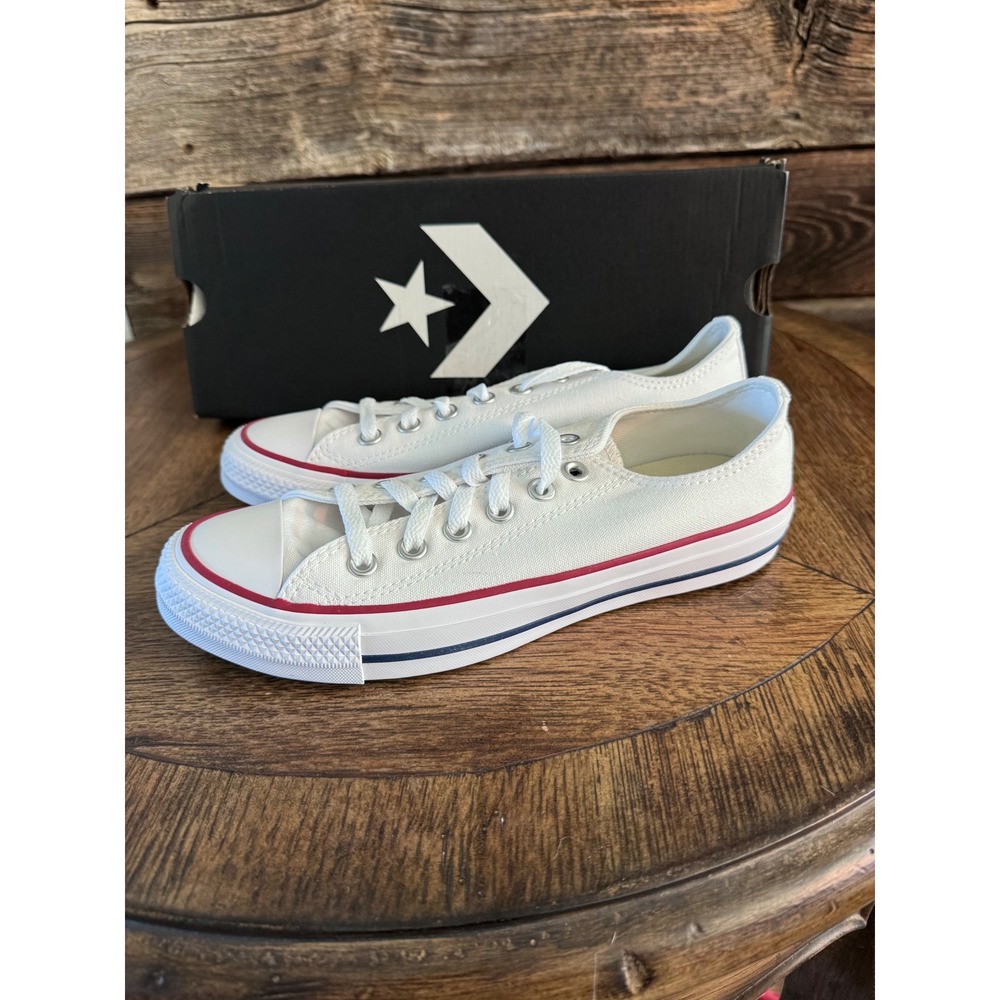 Converse Chuck Taylor All Star Ox Optical White Canvas Sneakers W7652 Women 8